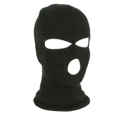 China 3 Hole Knitted Hat Balaclava Balaclava Designer 3 Hole Custom Wholesale Warm Custom Maks for sale