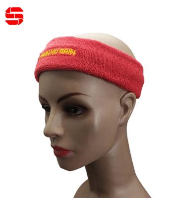 China Custom Factory Price Embroidery Cotton Quick Dry Headband Elastic Headband For Sports for sale