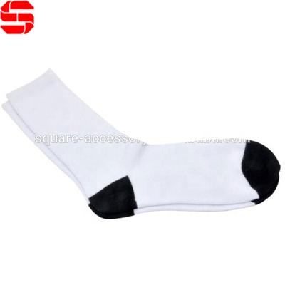 China Sublimation Printing Antibacterial Cheap Bulk White Socks For Promotion for sale