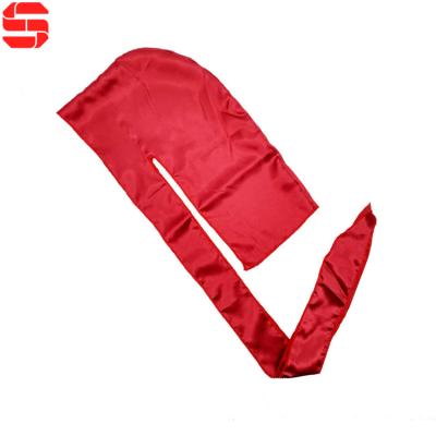 China Custom Made Cheap Soft Du Rag Polyester Silk Satin Hair Band SQUARE Durag for sale