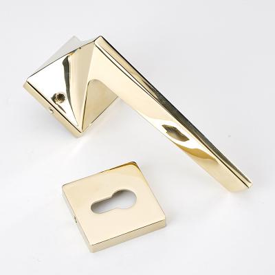 China European Style Modern Single Zinc Alloy Door Handle Interior Cylindrical Lock Set Anti-theft Wooden Door Pull Handle for sale