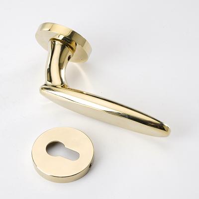 China High Quality Modern New Design Glod Door Handle Zinc Alloy Indoor Lock Set Without Main Handle Set For Wooden Door for sale