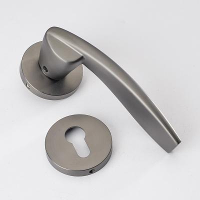 China Hot Sale Modern Classic Gray Door Handle Designer Pearl Lever Zinc Alloy Door Handle For Interior Door for sale