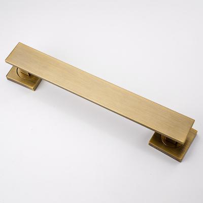 China Modern High Quality Classic Style Zinc Alloy Square Shape Sliding Door Pull Handle Outdoor Large Wooden Door Handle for sale