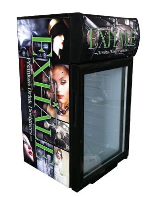 China Upright Vertical 55L Single-Temperature Fridge With Glass Door for sale