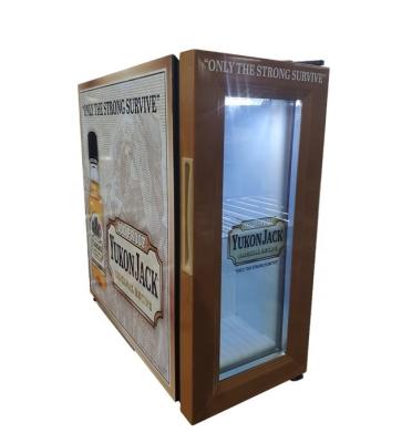 China Single-temperature Cooler Mini Slim Desktop Mobile Display Beverage Bar Fridge for sale