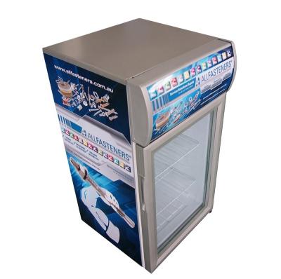 China Single-Temperature Glass Showcase Beverage Showcase Fridge / Beverage Display Cooler for sale