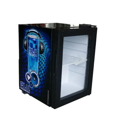 China Single-temperature Factory Hot Sale Sc21 Mini Energy Drink Fridge With Transparent Glass Door for sale