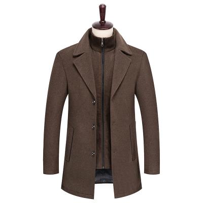 China the fashion of the new autumn winter business Anti-wrinkle woolen overcoat men inside the overcoat of the real two Dan woolen overcoat men for sale