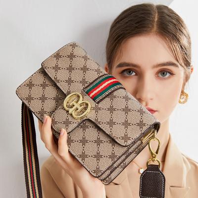 China Waterproof 2022 new ladies simulation 2G oblique bag women's fashion printing light luxury small square bag explosion for sale