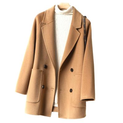 China 100 Spring Style All-Wool Ladies Coat and Collar Winter Suit Double-Sided Breathable Western Cashmere Long Coats are Soft for sale