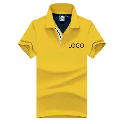 China Anti-Wrinkle Enterprise Mercerized Cotton T-shirt Lapel POLO Advertising Shirt Shirt Custom Cultural Machining Workwear Custom Logo for sale