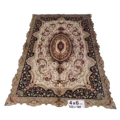 China Modern Washable Handwork Wool Blankets Hand Knotted Silk Carpet Blanket Handmade Rugs For Living Room for sale