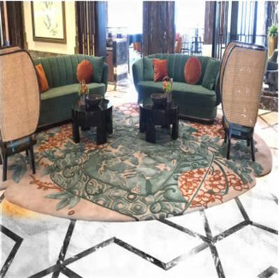 China Eco-friendly.anti-slip.fireproof hotel project carpet for Shangri-La hotel of beautiful and high quality handmade area rug for sale