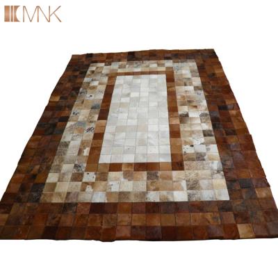 China MNK Washable Whip Luxury Rug For Living Room Area Rugs Customize Natural Cowhide Blanket for sale