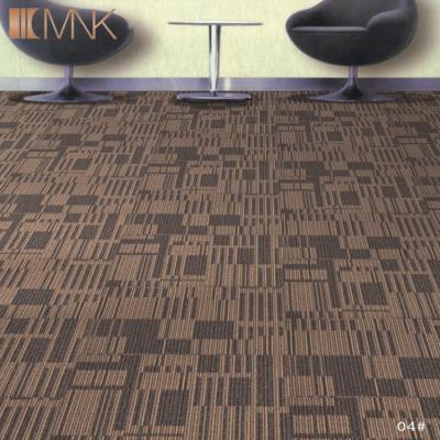 China MNK Washable Jacquard Carpet Tiles Commercial PP Tiles 50x50cm 1 Piece Square Adult PVC With Non-slip Commercial Area 100% Single Color Fiberglass for sale