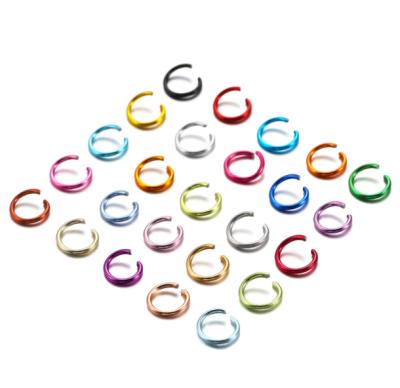 China Aluminum Metal Accessories 6mm Color Ring Opening Jump Ring for sale