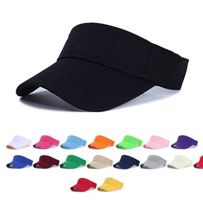 China Spring And Summer Running Athletic Adjustable Empty Top Baseball Cap Plain Unisex Polyester UV Protection Sports Sun Visor Hat for Women and Men for sale