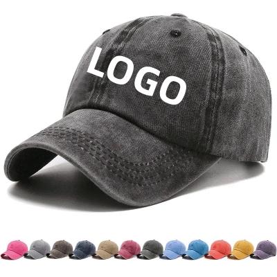 China European and American Style Manufacture Plain Vintage Distressed Nets Sport Dad Baseball Caps Embroidery  Baseball Hat Distressed Dad Hats for sale