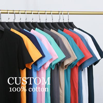 China Anti-wrinkle Wholesale cotton shirt premium t-shirt Men T-Shirt Printing Fashionable tee custom Short Sleeve Soft plain Men's T-shirts for sale