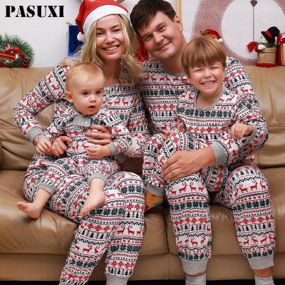 China QUICK DRY Christmas Pajamas Family Matching New Year Father Mother Kids Baby Look Clothes Set Dad Mom And Daughter Son Pyjamas for sale