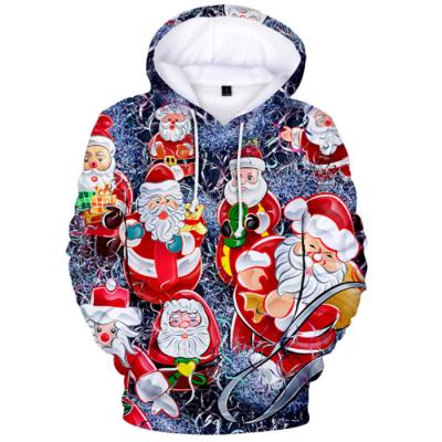 China Anti-Shrink Custom pullover 3D digital full print Christmas hoodie for sale