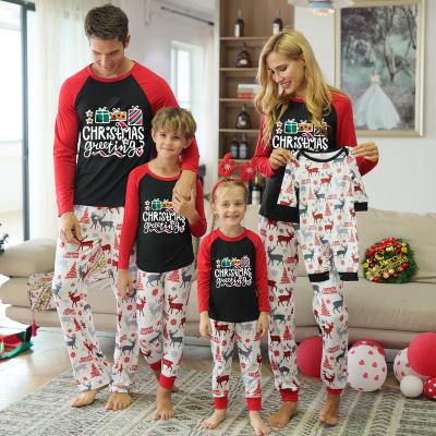 China Breathable Family christmas pajamas pant set kids wholesale matching christmas pajamas children sleepwear pyjamas pjs for family women 2021 for sale