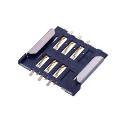 China 2.54mm 6P H=1.69mm H=1.69mm H=1.69mm sim card holder connector pcb board sim card holder PCB socket smart card connector for sale