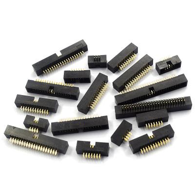 China PCB Board Box Header Connector1.27mm H4.9mm DIP PCB Male Header Wire To Board Double Row Straight Receptacle Shrouded Header Connectors for sale