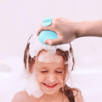 China Durable+Eco- Friendly Silicone Hair Shower Brush Dandruff Exfoliator Scalp Scrubber For Dry Wet Hair for sale