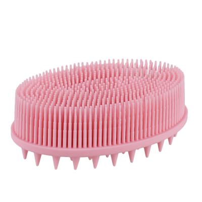 China EXFOLIATE Lohas Handle Natural Silicone Dry Wet Skin Body Bath Brush for sale