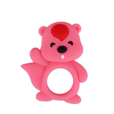 China New Lohas Non-Toxic Silicone Teether Baby Shape Latest Custom Funny Cartoon Shape Silicone Teether Toy For Kids for sale