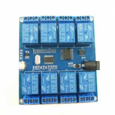 China DC 5V 10A 8 Channel Top Control Micro Software PC KJ347 Computer ICSE014A USB Relay Module Board With KJ347 Indicator for sale