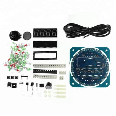 China KJ540 51 SCM Learning Unassembled Rotating Panel 5V LED Digital Clock Electronic Kit DS1302 DS1302 for sale