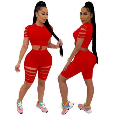 China Sports Suit Mesh Splicing Yoga Short Set Breathable Wholesale Women's Fitness Wear for sale