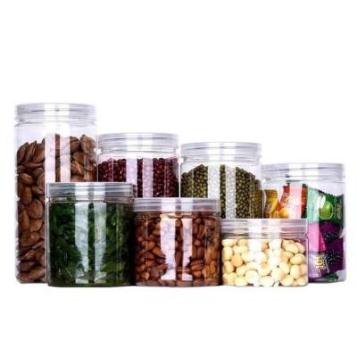 China Viable Customize Plastic Food Cookies Storage Bottles&Jars In Kitchen With Lids for sale