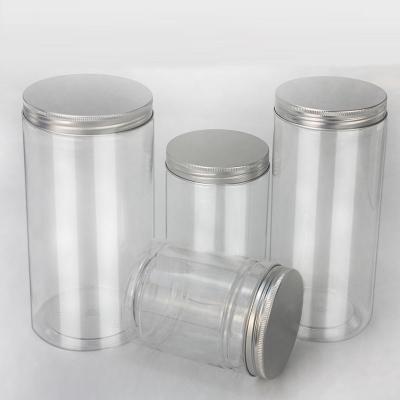 China Canned Food China Manufacturer Wholesale Aluminum Lid Packaging Pet Treats Plastic Food Storage Jam Jar for sale