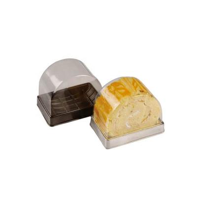 China Disposable Eco-Friendly Transparent PET Cake Packaging Dessert Plastic Box for sale