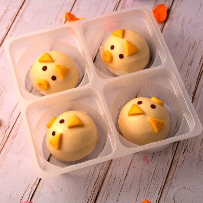 China Recycled Material Hot Spot Dumplings Packaging Box High Quality PP Materials 24 Blister Packed Dumpling Trays Covered Small Plastic Tray for sale