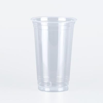 China Custom Printing Biodegradable Stored Eco Friendly 16oz 24oz 32oz 500ml Logo Disposable Drinks PP Clear Cold Disposable Plastic Cups With Lids for sale