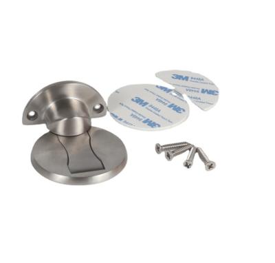 China Thickened low floor mounting magnetic 304 stainless steel door stopper in stock for sale