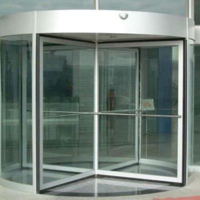 China Commercial 4 Wings Modern Sensor Door Automatic Glass Revolving Door For Bank for sale