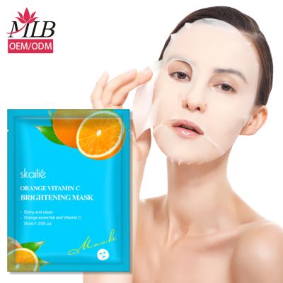 China Moisturizer Natural Beauty Face Care Fruit Mask Vitamin C Sheet Mask Silk Shape and Face Moisturizing Whitening Hydration Facial Mask for sale