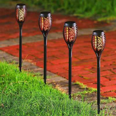 China Outdoor 12 LED Lawn Landscape Lighting Solar Led Torch Light Flame Lanps for sale