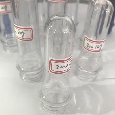 China 14-36g 28mm 30mm Transparent Blue Bottle Water Juice Soda Water Screw Neck PET 300-1500ml Preform for sale