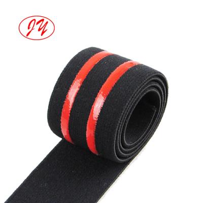 China Hot-selling Elastic Rubber Band Anti-slip Silicone Coated Grip Printed Webbing for sale