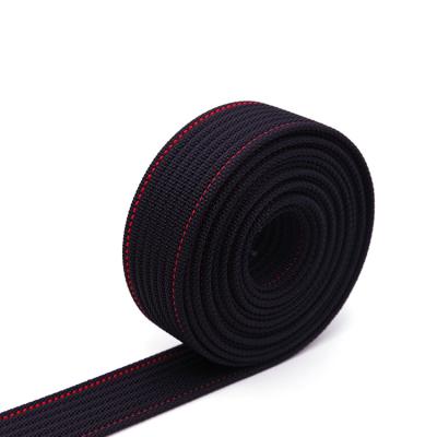 China Free sample 25mm 30mm high tenacity custom heavy duty woven striped polyester webbing tape 38mm poly for sale