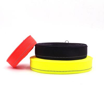 China Viable Bright Tape PP Webbing Reflective 25 Mm Polypropylene Webbing Belt For Shoes Backpacks for sale