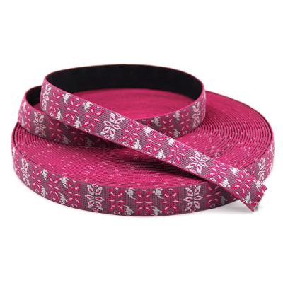 China 20mm Durable Jacquard Webbing Decoration Tape Soft Nylon Single Faced Strap For Ethnic Garment for sale