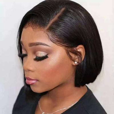 China Straight Wave HD Silky Straight Lace Front Human Wig, Brazilian Lace Front Wigs For Black Women, Short Bob Lace Frontal Human Hair Hair Wigs for sale